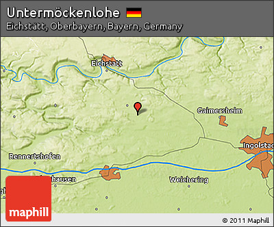 Physical 3D Map of Untermöckenlohe