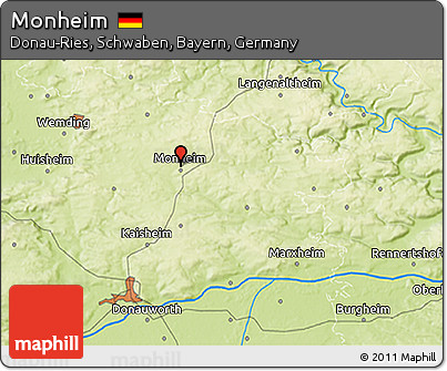 Physical 3D Map of Monheim