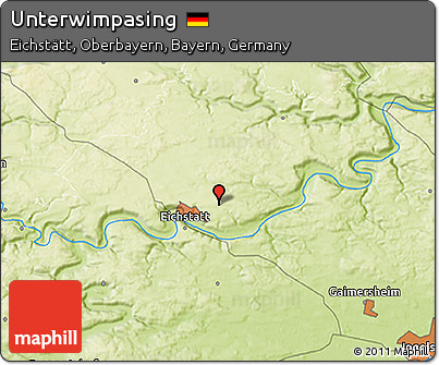 Physical 3D Map of Unterwimpasing