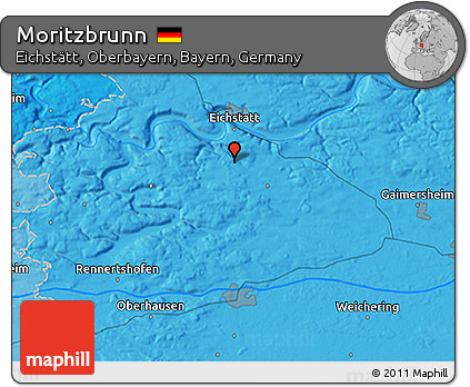 Political 3D Map of Moritzbrunn