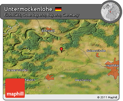 Satellite 3D Map of Untermöckenlohe