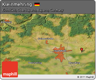 Satellite 3D Map of Kleinmehring