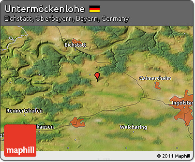 Satellite 3D Map of Untermöckenlohe