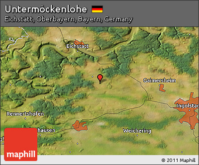 Satellite 3D Map of Untermöckenlohe