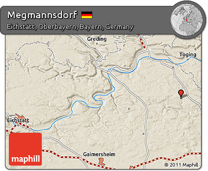 Shaded Relief 3D Map of Megmannsdorf