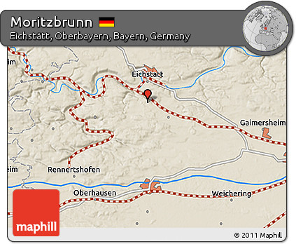 Shaded Relief 3D Map of Moritzbrunn