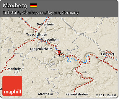 Shaded Relief 3D Map of Maxberg
