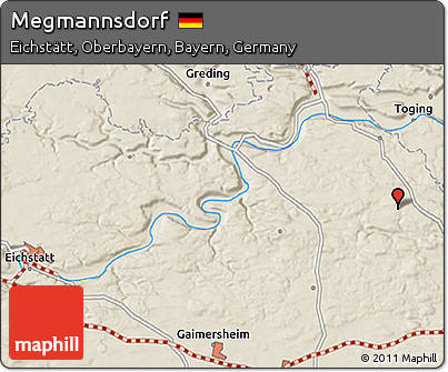 Shaded Relief 3D Map of Megmannsdorf