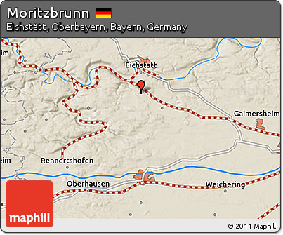 Shaded Relief 3D Map of Moritzbrunn