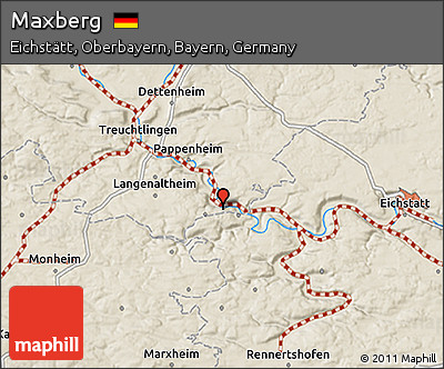Shaded Relief 3D Map of Maxberg