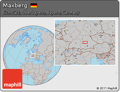 Gray Location Map of Maxberg