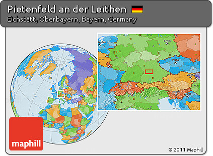 Political Location Map of Pietenfeld An Der Leithen