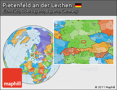 Political Location Map of Pietenfeld An Der Leithen