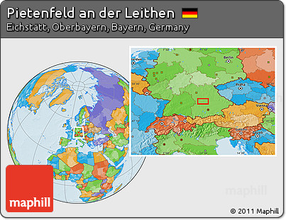 Political Location Map of Pietenfeld An Der Leithen