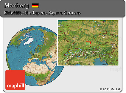 Satellite Location Map of Maxberg