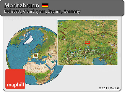 Satellite Location Map of Moritzbrunn
