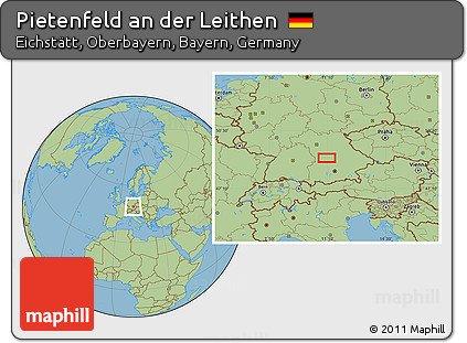Savanna Style Location Map of Pietenfeld An Der Leithen