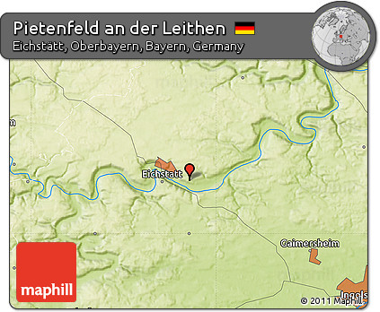 Physical Map of Pietenfeld An Der Leithen