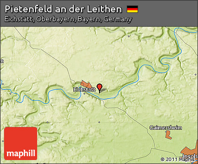 Physical Map of Pietenfeld An Der Leithen