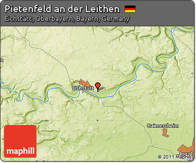 Physical Map of Pietenfeld An Der Leithen