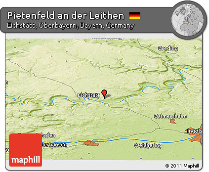 Physical Panoramic Map of Pietenfeld An Der Leithen