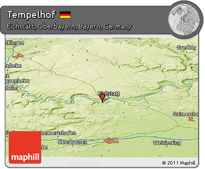 Physical Panoramic Map of Tempelhof