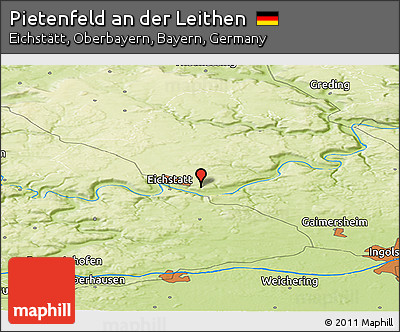 Physical Panoramic Map of Pietenfeld An Der Leithen