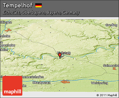 Physical Panoramic Map of Tempelhof