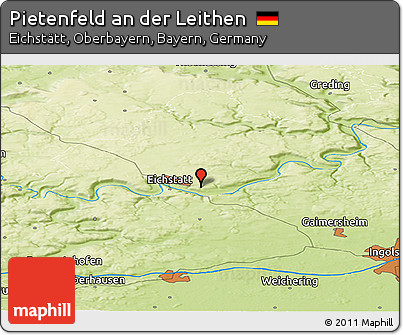 Physical Panoramic Map of Pietenfeld An Der Leithen