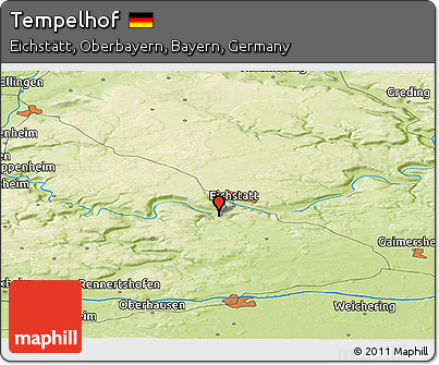 Physical Panoramic Map of Tempelhof