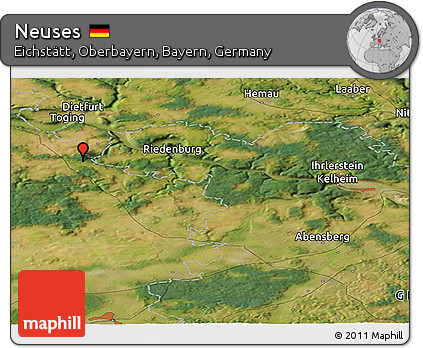 Satellite Panoramic Map of Neuses