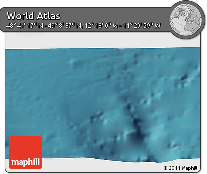 Satellite 3D Map of the Area around 48° 54' 57" N, 11° 49' 29" W