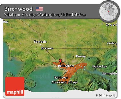 Satellite 3D Map of Birchwood