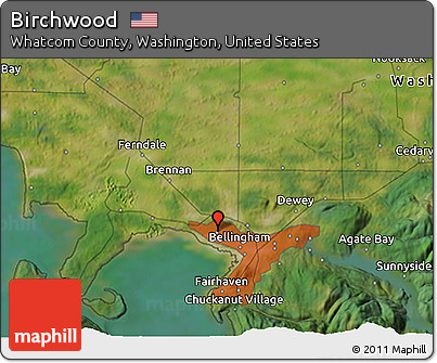 Satellite 3D Map of Birchwood