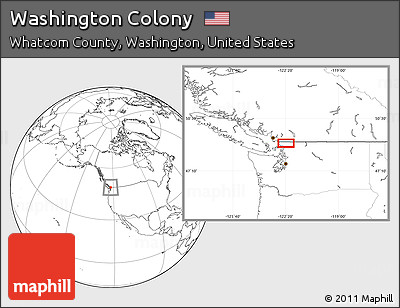 Blank Location Map of Washington Colony