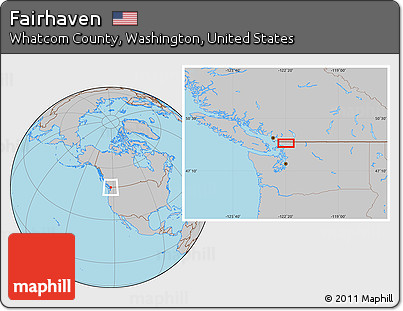 Gray Location Map of Fairhaven