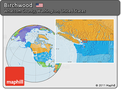 Political Location Map of Birchwood