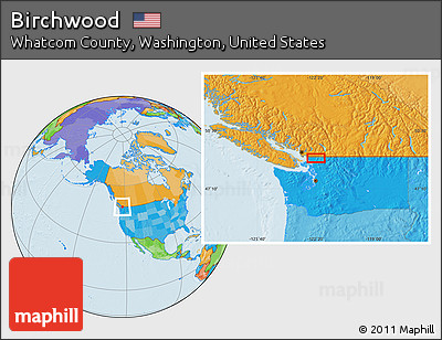 Political Location Map of Birchwood