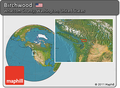 Satellite Location Map of Birchwood