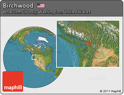 Satellite Location Map of Birchwood