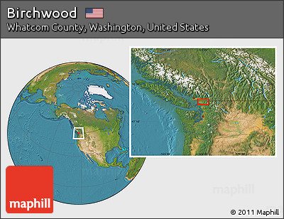 Satellite Location Map of Birchwood