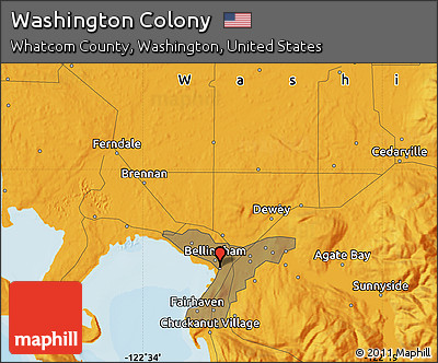Political Map of Washington Colony