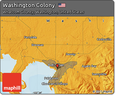 Political Map of Washington Colony