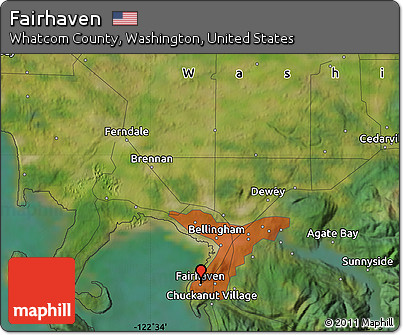 Satellite Map of Fairhaven