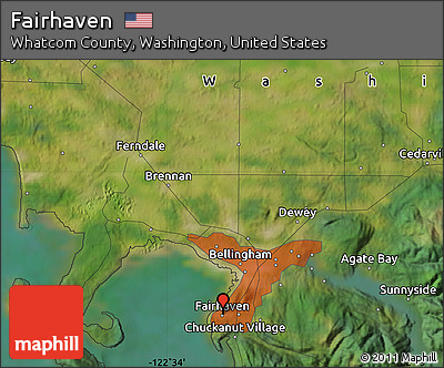 Satellite Map of Fairhaven