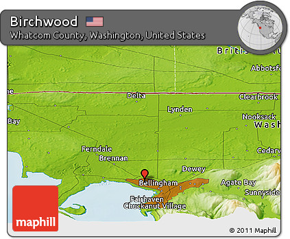 Physical Panoramic Map of Birchwood