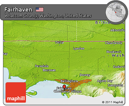 Physical Panoramic Map of Fairhaven