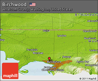 Physical Panoramic Map of Birchwood