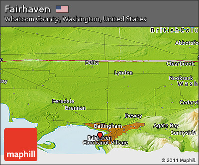 Physical Panoramic Map of Fairhaven