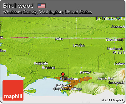 Physical Panoramic Map of Birchwood